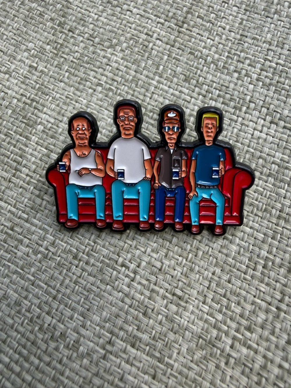 King of the Hill Hank Couch Dale Bill Boomhauer Cartoon Comedy TV Show 1.6" Pin